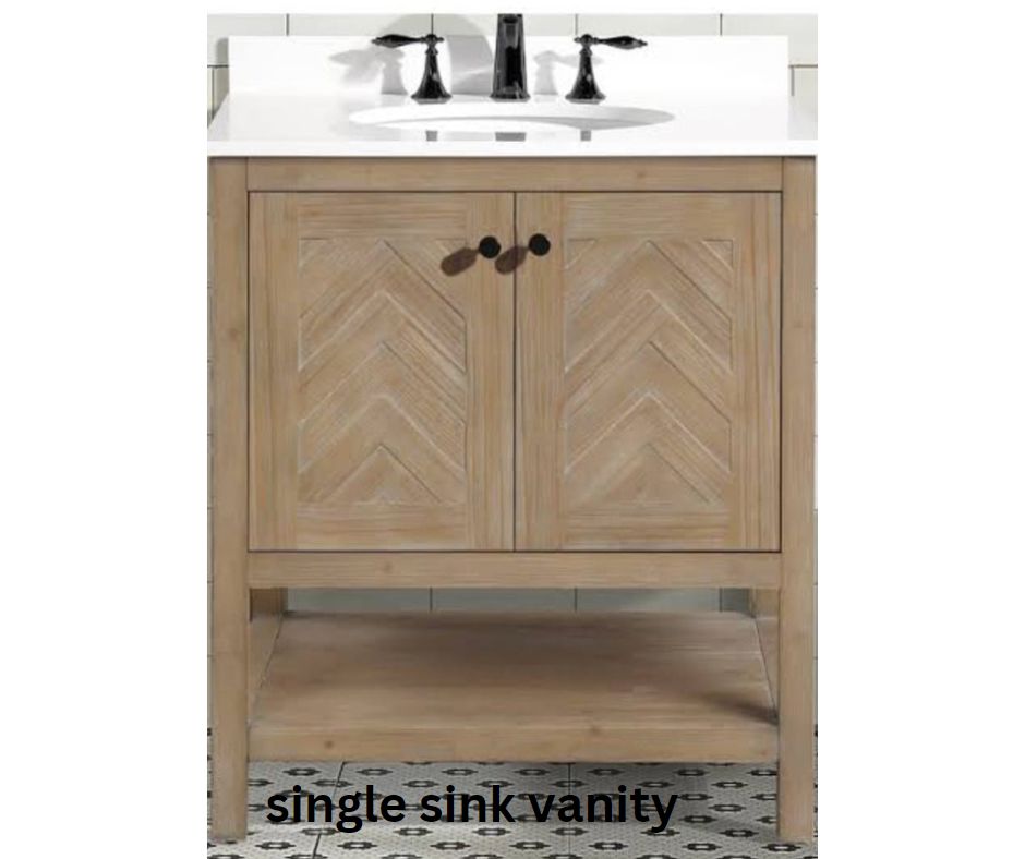 single light wood bathroom vanity
