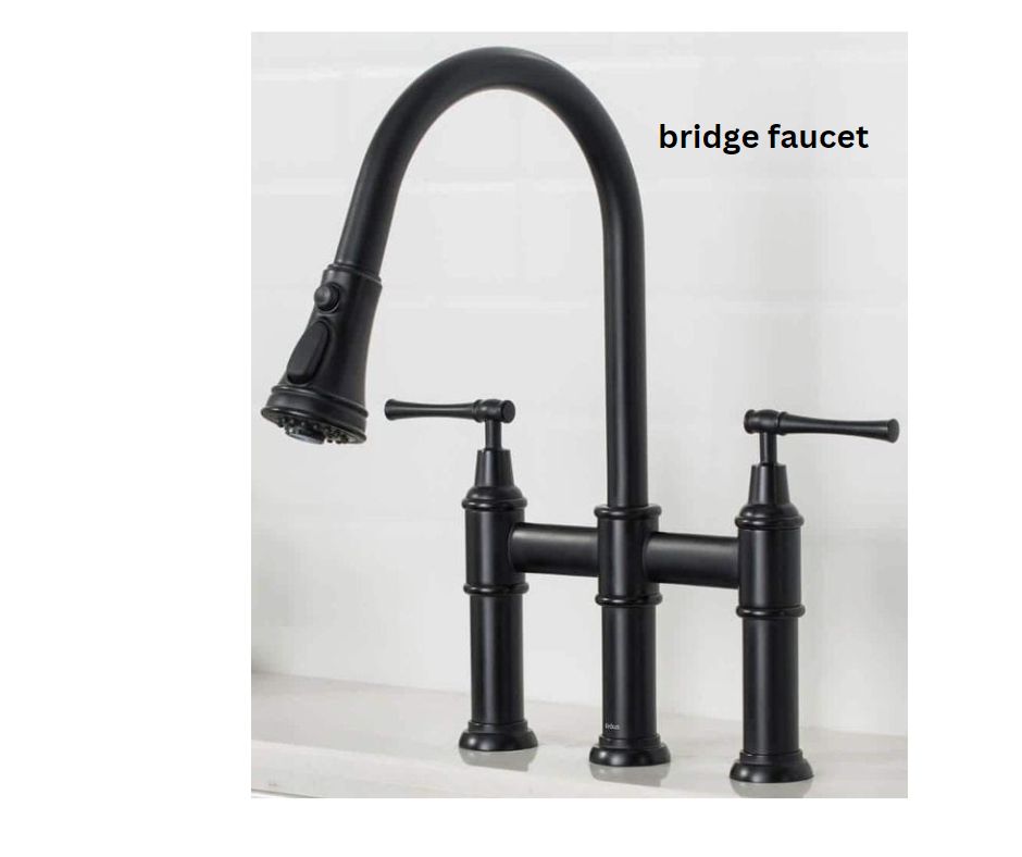 Bridge black kitchen faucet 
